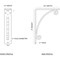 Ekena Millwork Legacy Wrought Iron Bracket, (Single center brace), Antiqued Copper 1 1/2"W x 5 1/2"D x 8"H BKTM01X05X08SLEACO - alternate 3